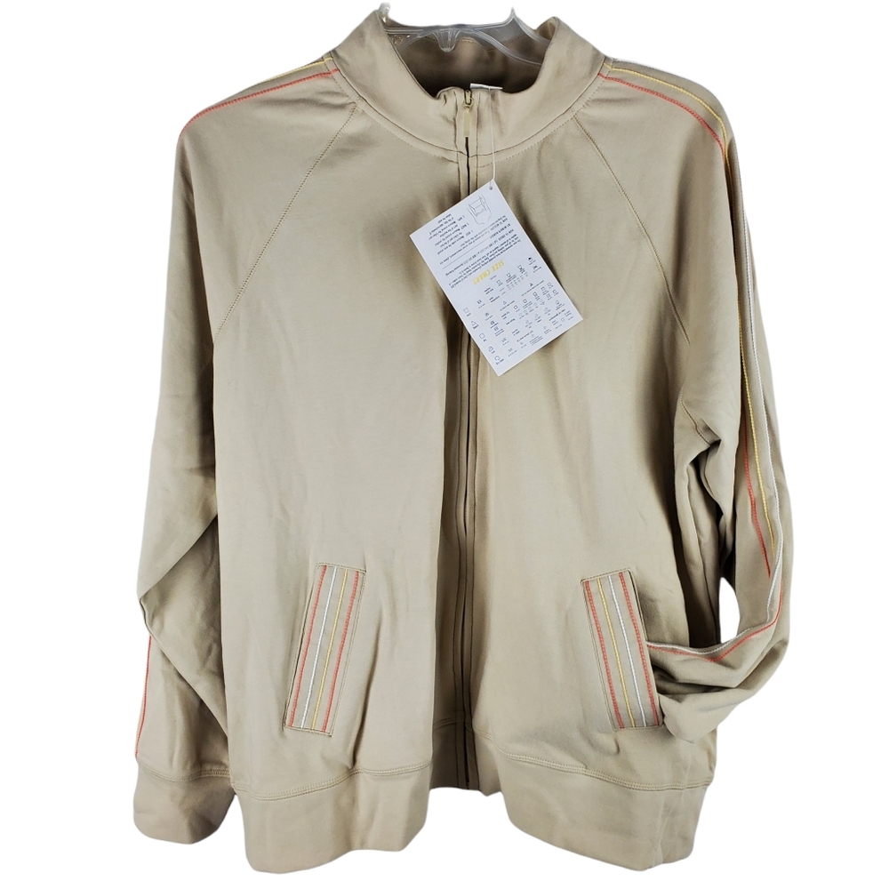 QVC Sport Savvy NWT Duostretch zip athleisure wear top XL